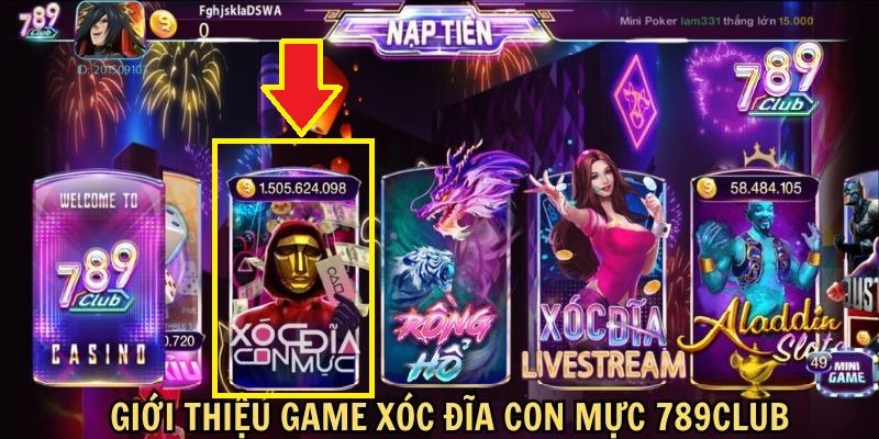 Xóc đĩa con mực 789Club trò chơi nổ hũ uy tín, đẳng cấp