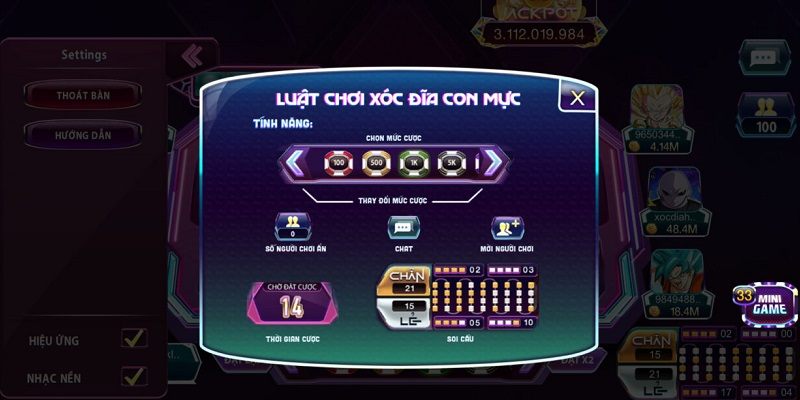 Luật đánh xóc đĩa tại cổng cược này vô cùng đơn giản, dễ chơi